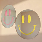 Ronde Acryl Spiegel met Decoratieve Grafische Print voor Wandgebruik