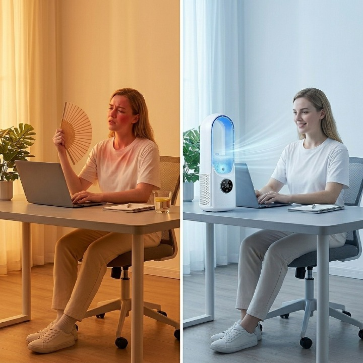 Mini Koeler Bladloos Compact Stil Ontwerp