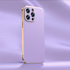 iPhone-hoesje van rundleer met verhoogde beschermranden