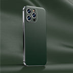 iPhone-hoesje van rundleer met verhoogde beschermranden