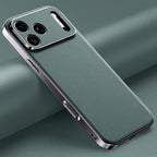 iPhone-hoesje van rundleer met verhoogde beschermranden