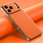 iPhone-hoesje van rundleer met verhoogde beschermranden