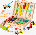 Montessori Gereedschapskist Van Hout Voor Creatief Bouw- En Speelplezier