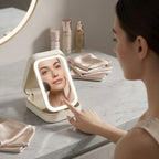 Make-Up Opbergkoffer Met LED Spiegel Voor Verzorging Onderweg