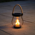 Solar Buitenlantaarn met Vlam‑Effect voor Hangende Buitenverlichting