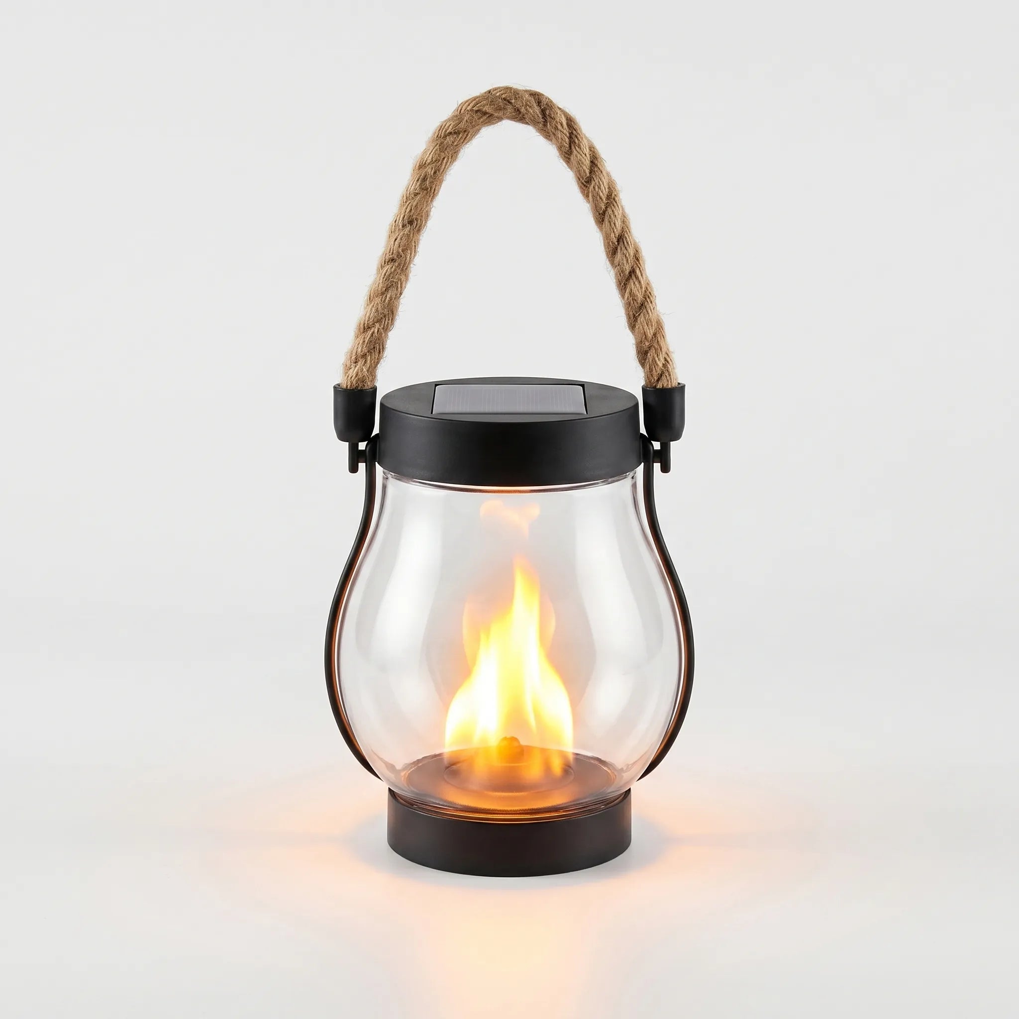 Solar Buitenlantaarn met Vlam‑Effect voor Hangende Buitenverlichting