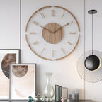 Houten Wandklok met Stil Uurwerk voor Moderne Interieurs