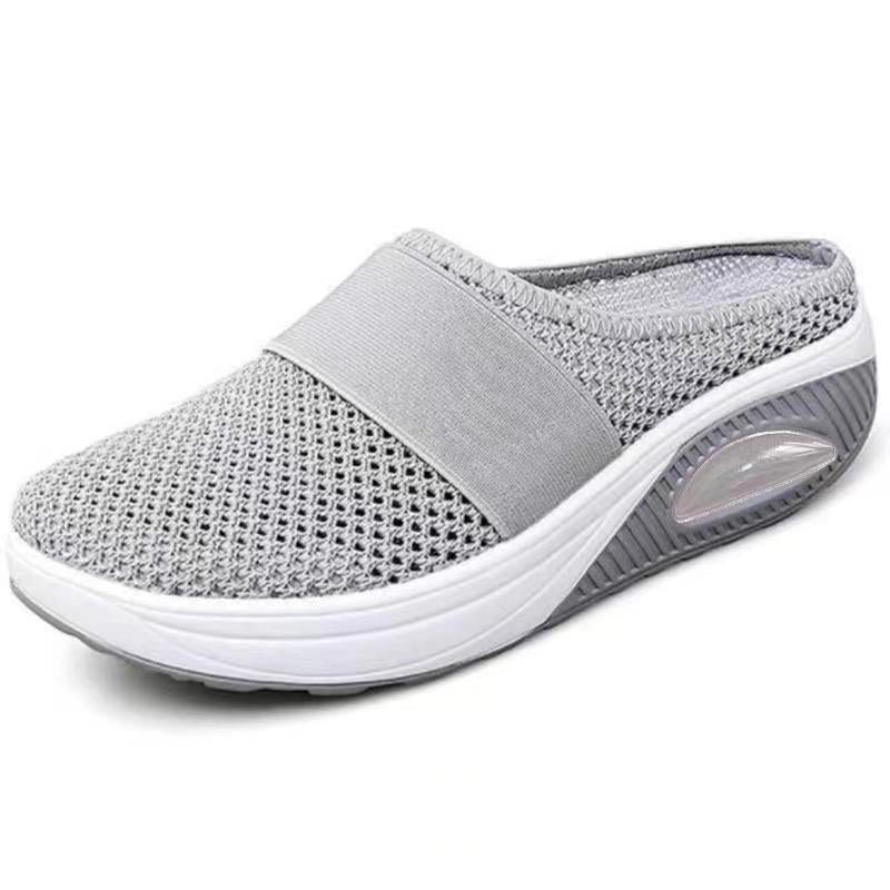 Dames schoenen met luchtkussen zool en ronde teen