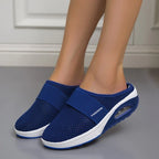 Dames schoenen met luchtkussen zool en ronde teen