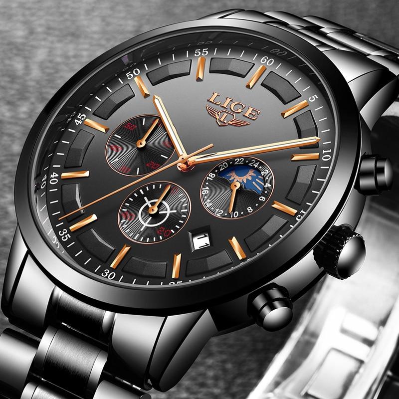 Klassiek Roestvrijstalen Herenhorloge Met Datumweergave
