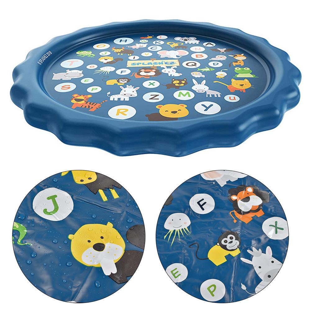 Interactieve Waterspeelmat met Sproeiers en Educatieve Dierenprint