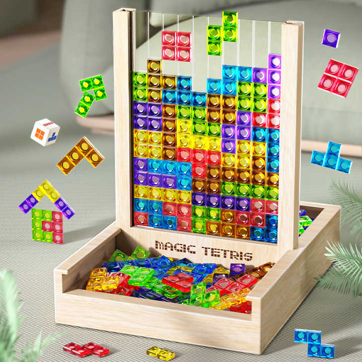 Houten Tetris Spel Voor Kleuren, Logisch Denken En Dagelijks Plezier