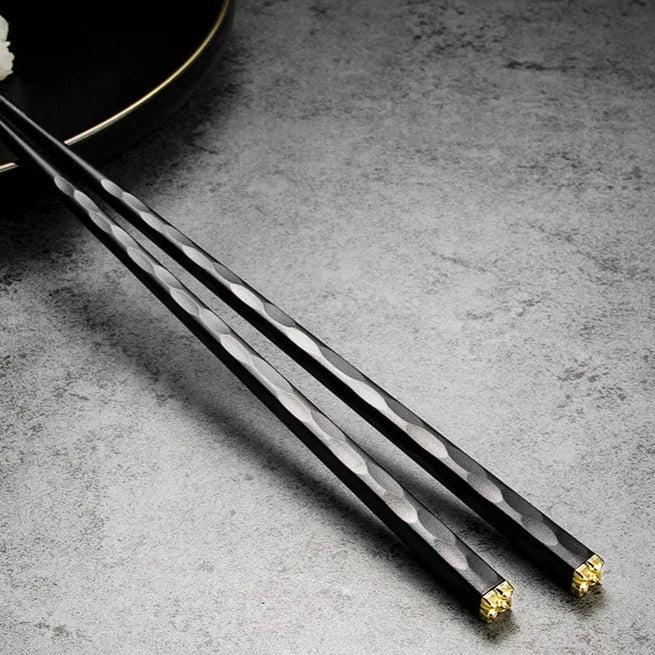 Metalen Eetstokjes Set Met Luxe Afwerking En Antislip Grip
