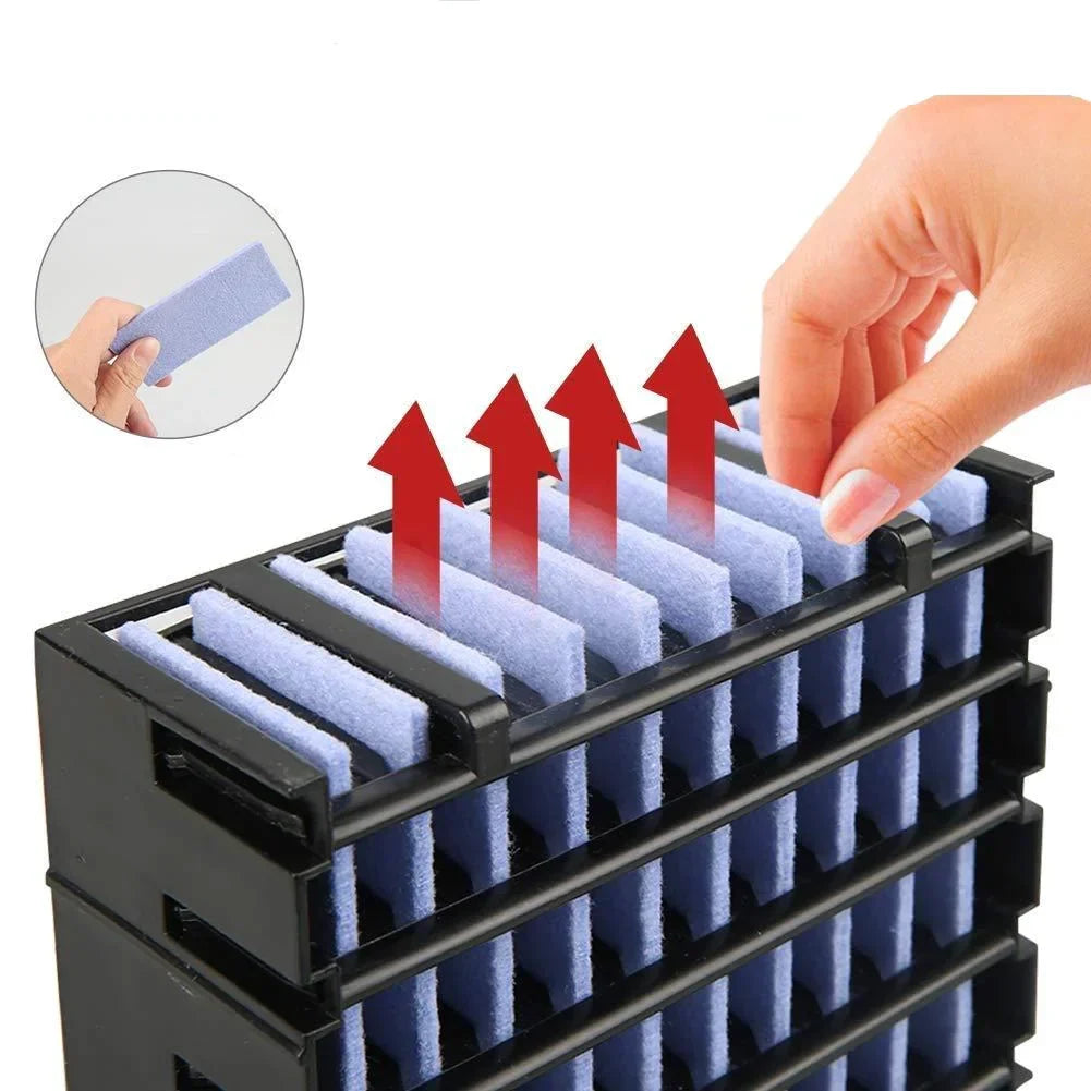 Draagbare Mini Airconditioner met 3‑in‑1 Koeling, Luchtzuivering en LED Sfeerlicht