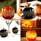 Pompoenlamp met LED-Licht en Timer voor Herfst- en Halloweendecoratie