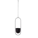 Hangplanter met metalen ringstructuur vorm