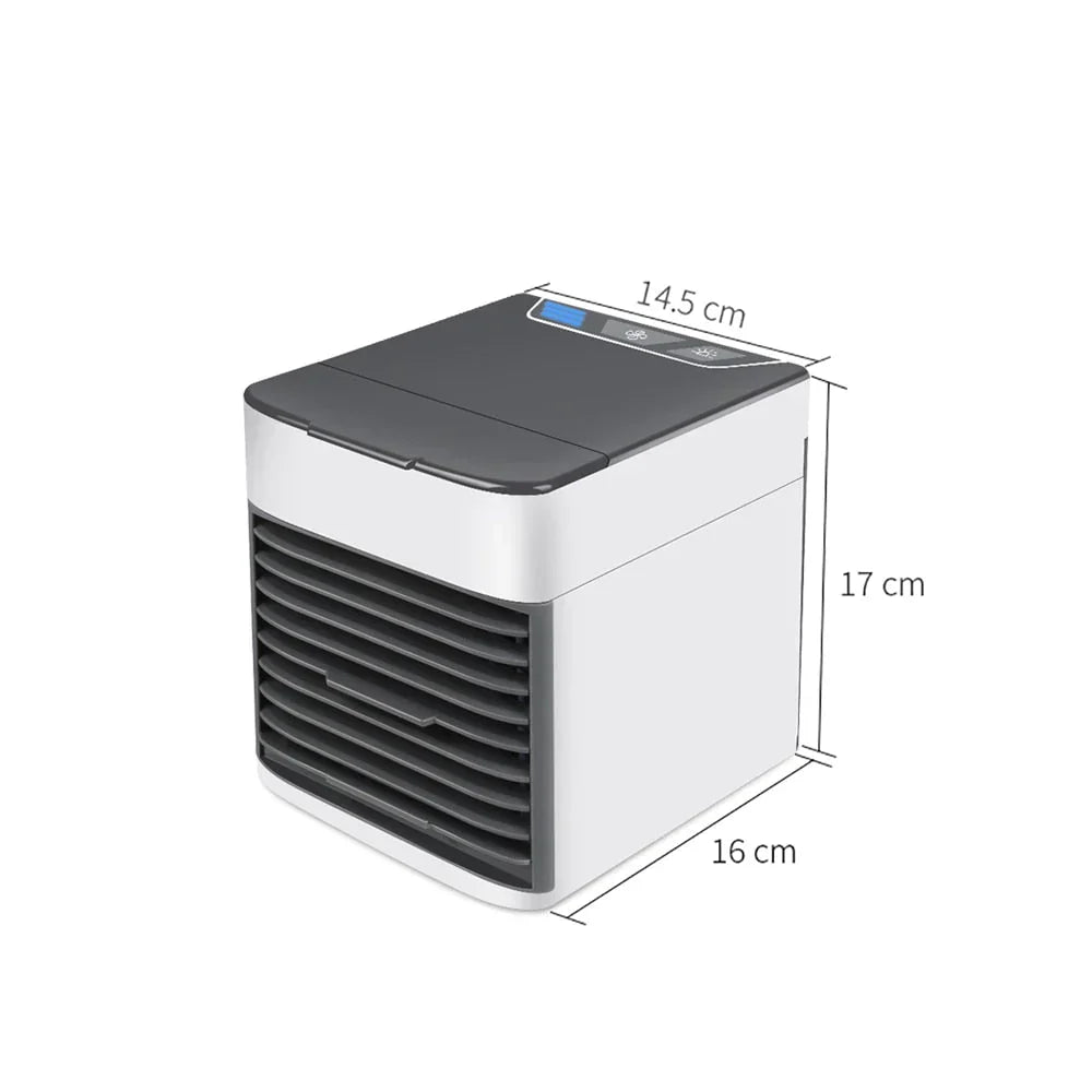 Draagbare Mini Airconditioner met 3‑in‑1 Koeling, Luchtzuivering en LED Sfeerlicht