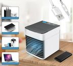 Draagbare Mini Airconditioner met 3‑in‑1 Koeling, Luchtzuivering en LED Sfeerlicht