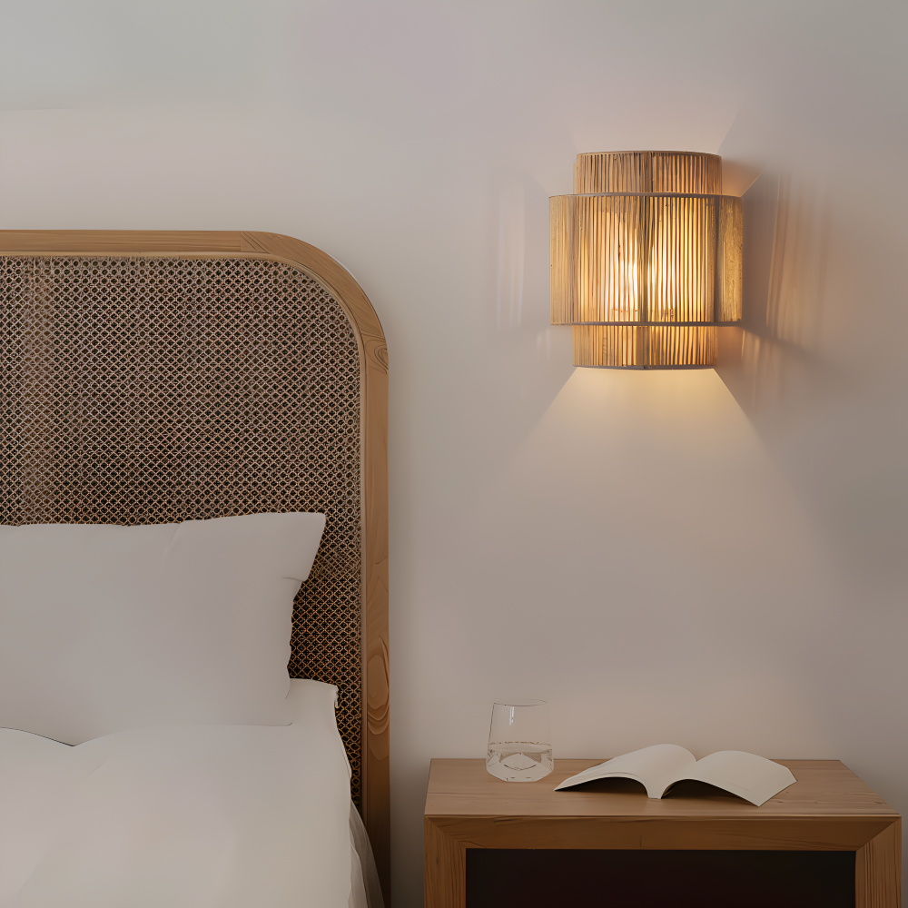 Bohemian Wandlamp Van Rotan En Touw Voor Warme Sfeerverlichting