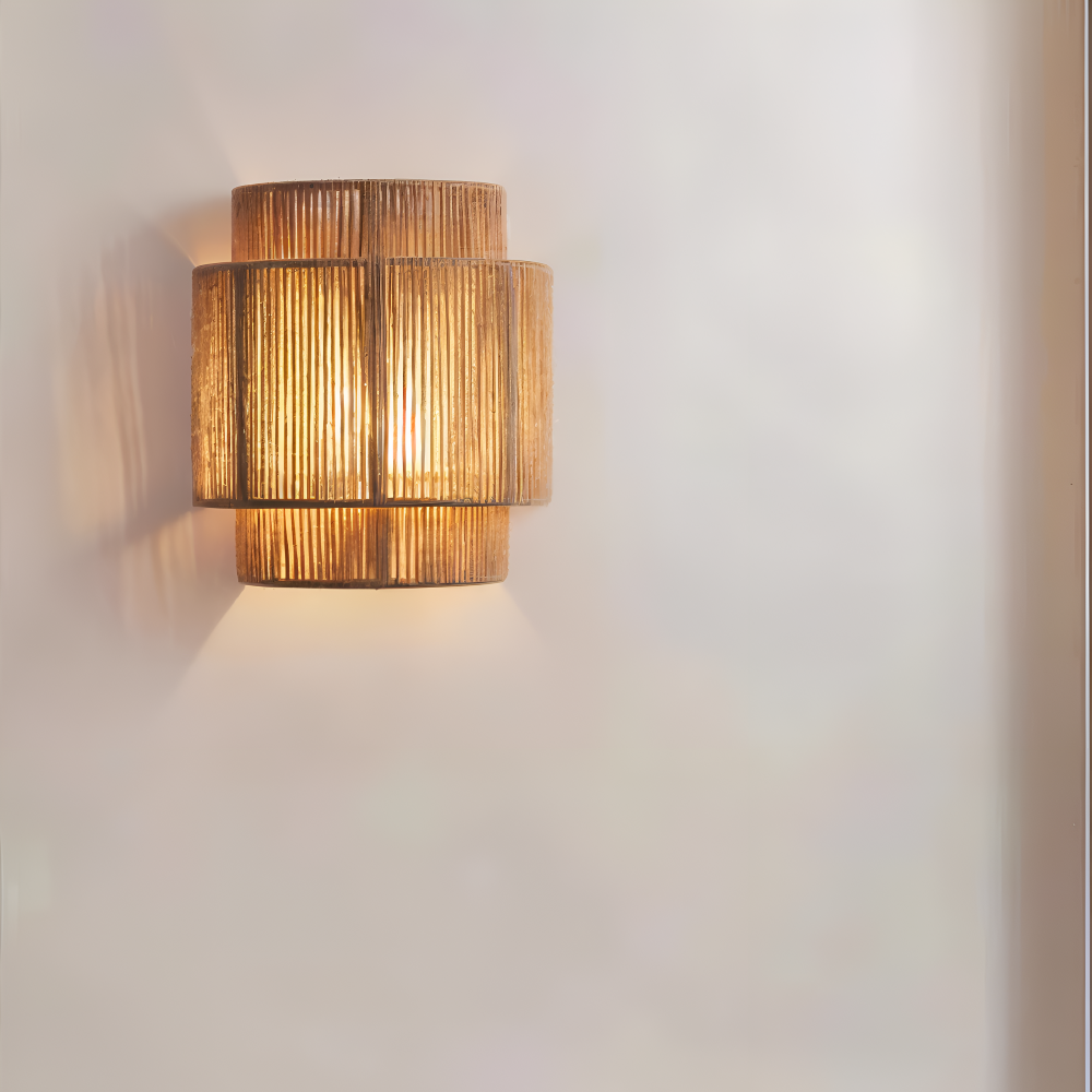 Bohemian Wandlamp Van Rotan En Touw Voor Warme Sfeerverlichting