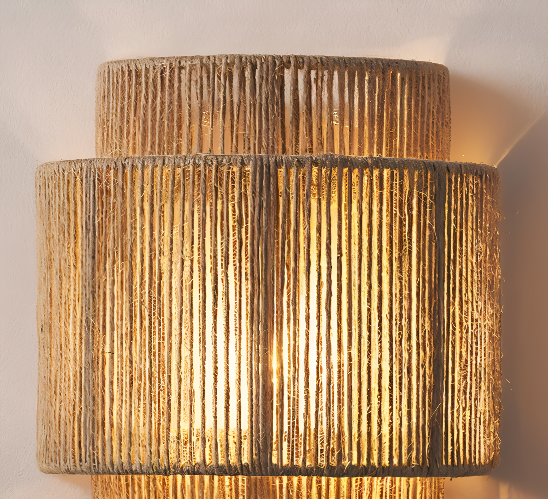 Bohemian Wandlamp Van Rotan En Touw Voor Warme Sfeerverlichting