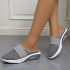 Dames schoenen met luchtkussen zool en ronde teen
