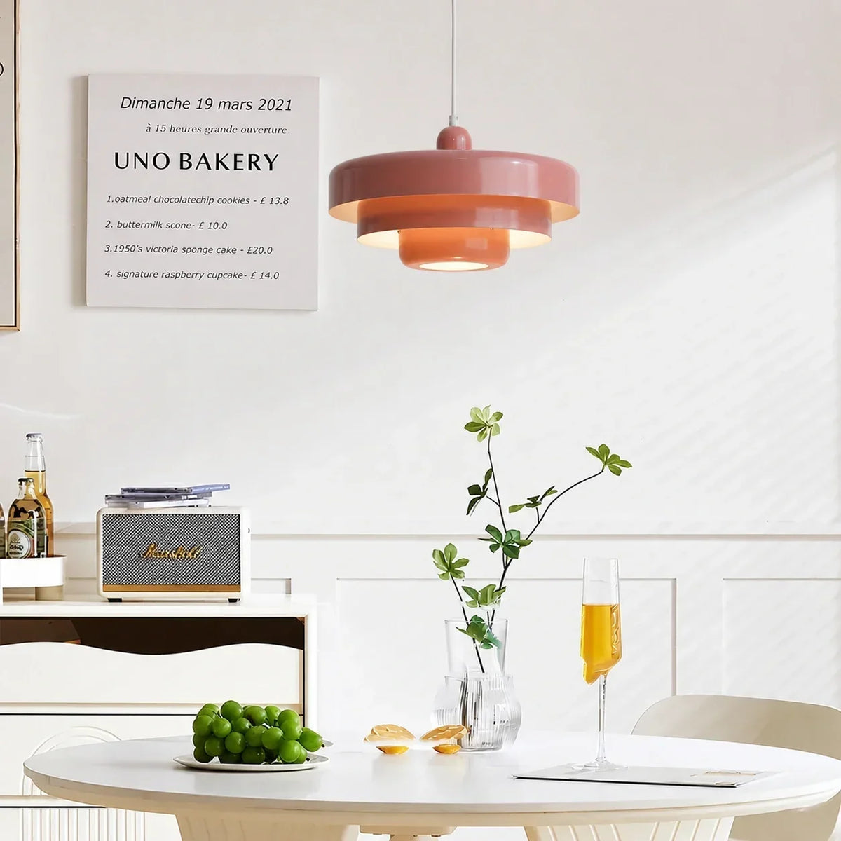 Drielaagse Design Hanglamp Met Schijfvorm Voor Moderne Interieurs