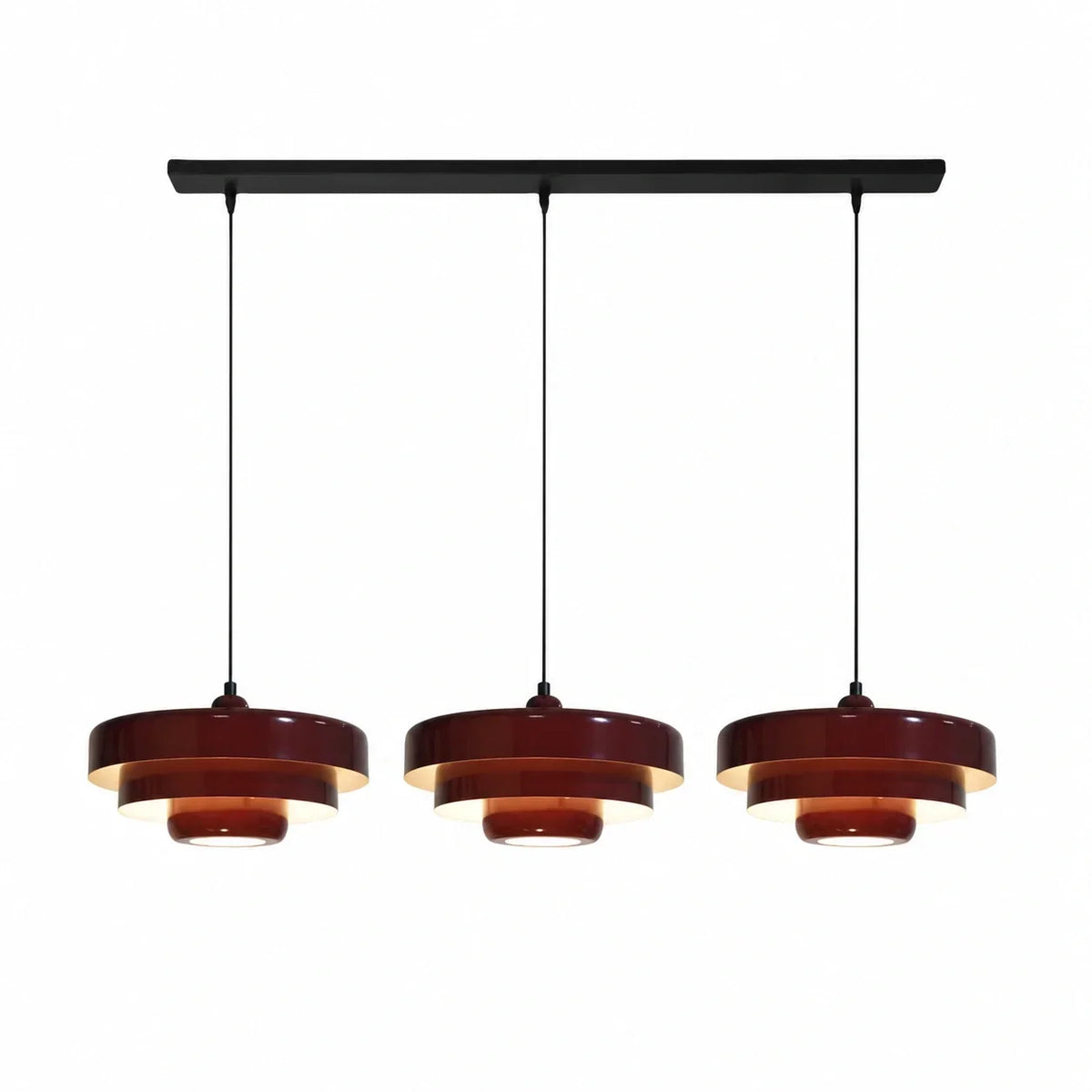Drielaagse Design Hanglamp Met Schijfvorm Voor Moderne Interieurs