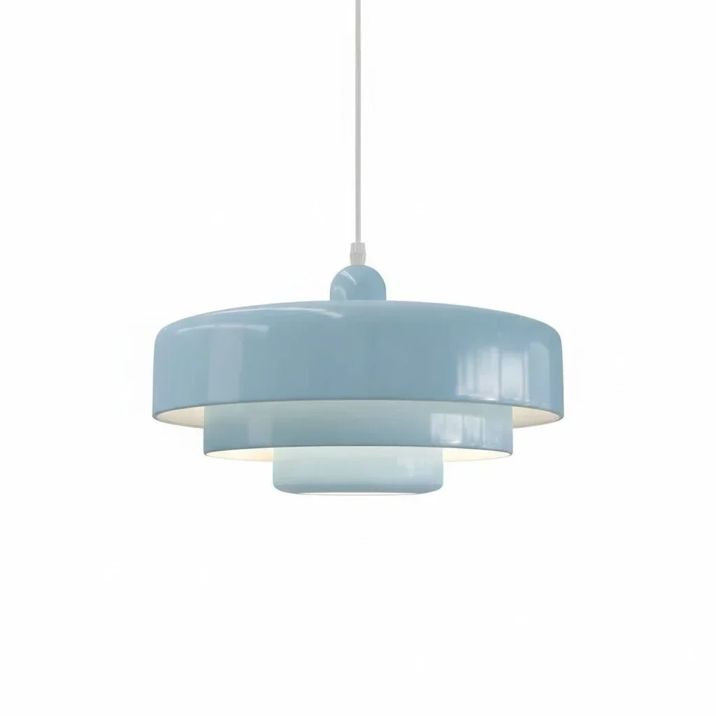 Drielaagse Design Hanglamp Met Schijfvorm Voor Moderne Interieurs