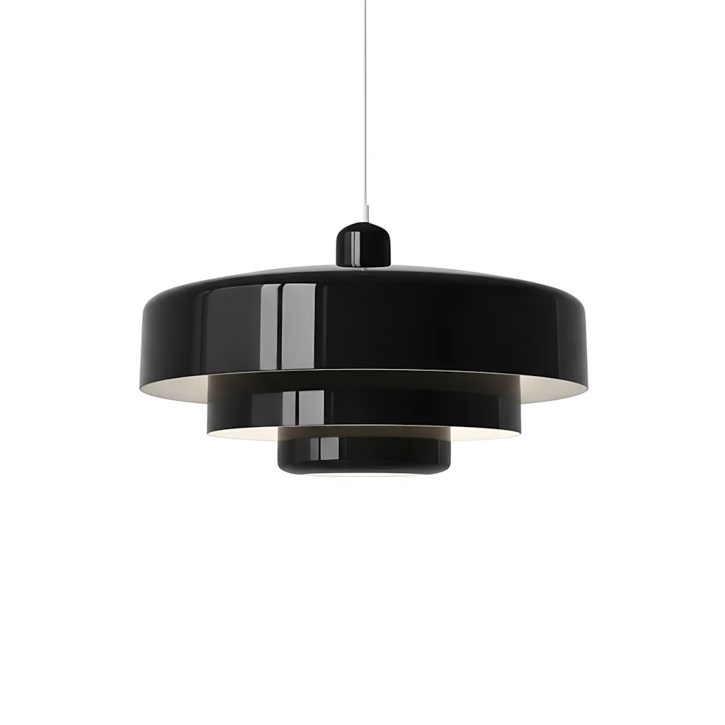Drielaagse Design Hanglamp Met Schijfvorm Voor Moderne Interieurs