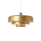 Drielaagse Design Hanglamp Met Schijfvorm Voor Moderne Interieurs