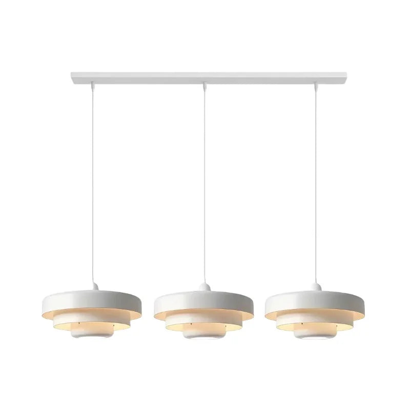 Drielaagse Design Hanglamp Met Schijfvorm Voor Moderne Interieurs