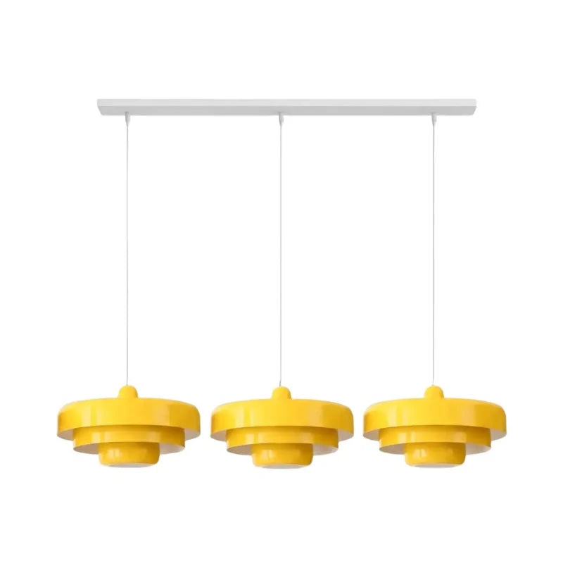 Drielaagse Design Hanglamp Met Schijfvorm Voor Moderne Interieurs