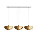 Drielaagse Design Hanglamp Met Schijfvorm Voor Moderne Interieurs