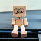 Houten Wipfiguur Met Verwisselbare Gezichtjes En Zachte Bewegingswerking