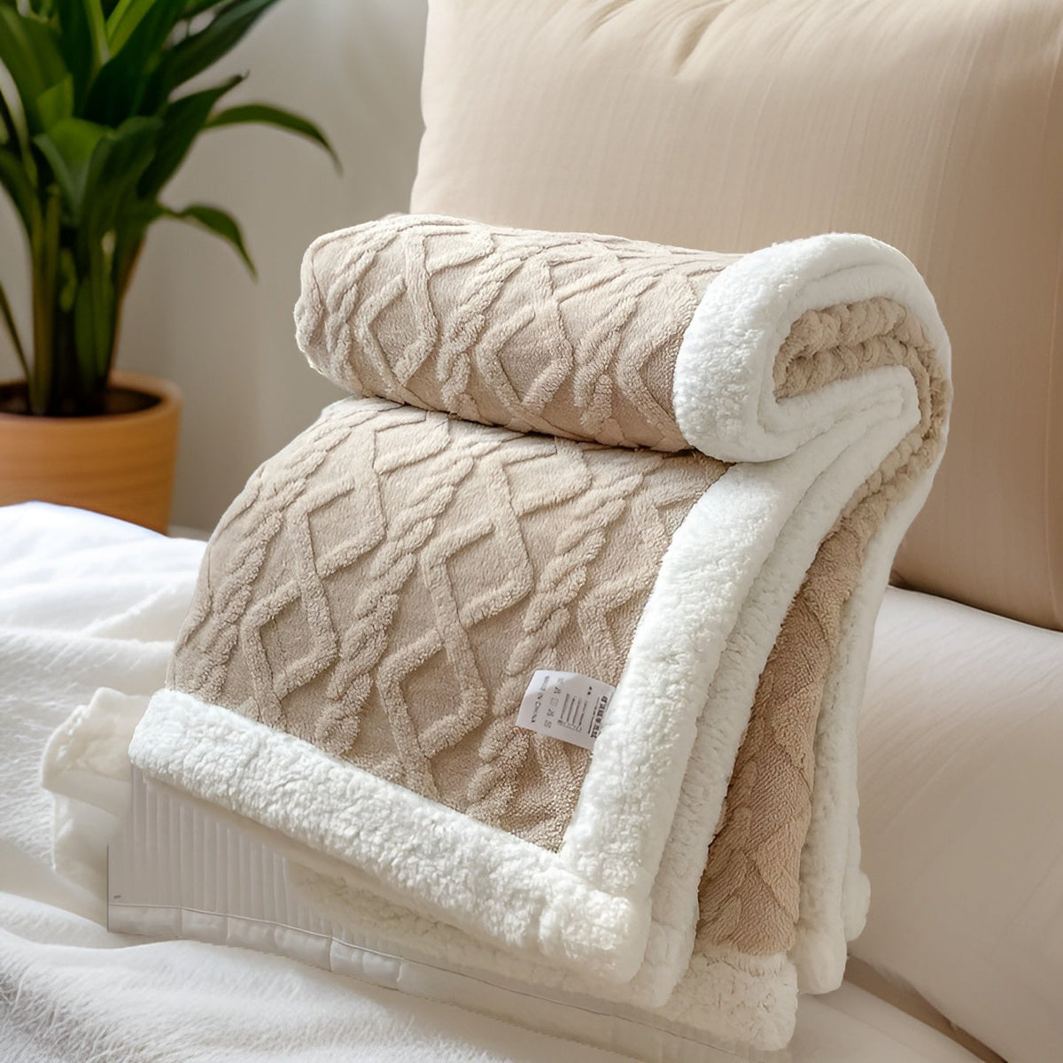 Winter Fleece Deken Met Tweezijdige Zachte Structuur