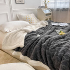 Winter Fleece Deken Met Tweezijdige Zachte Structuur