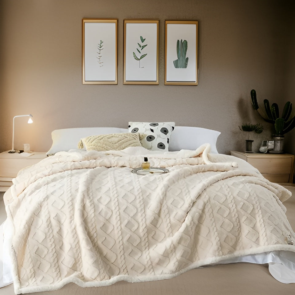 Winter Fleece Deken Met Tweezijdige Zachte Structuur