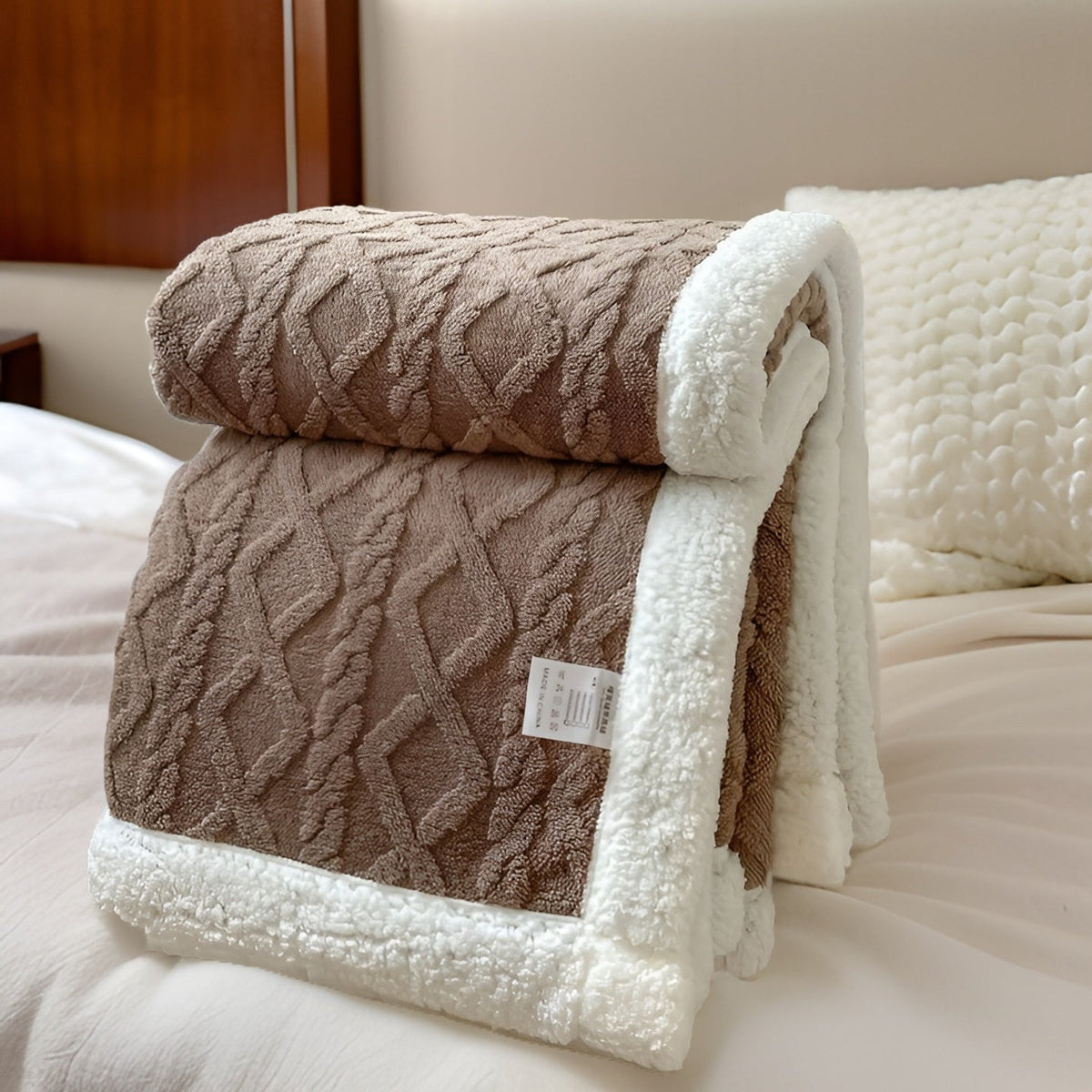 Winter Fleece Deken Met Tweezijdige Zachte Structuur