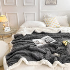 Winter Fleece Deken Met Tweezijdige Zachte Structuur