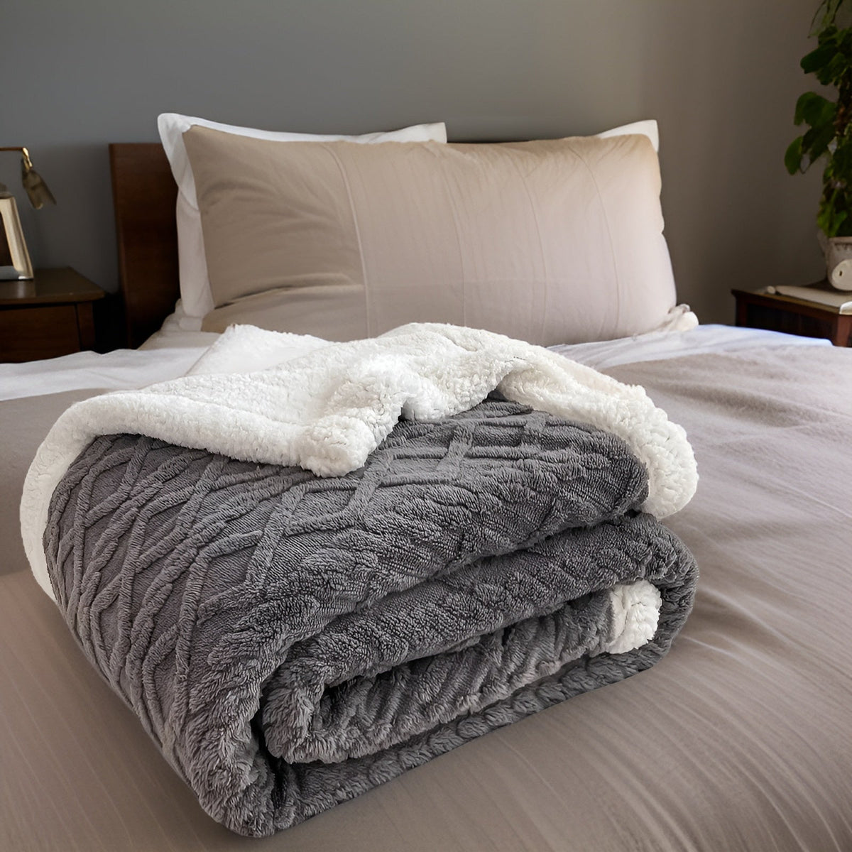 Winter Fleece Deken Met Tweezijdige Zachte Structuur