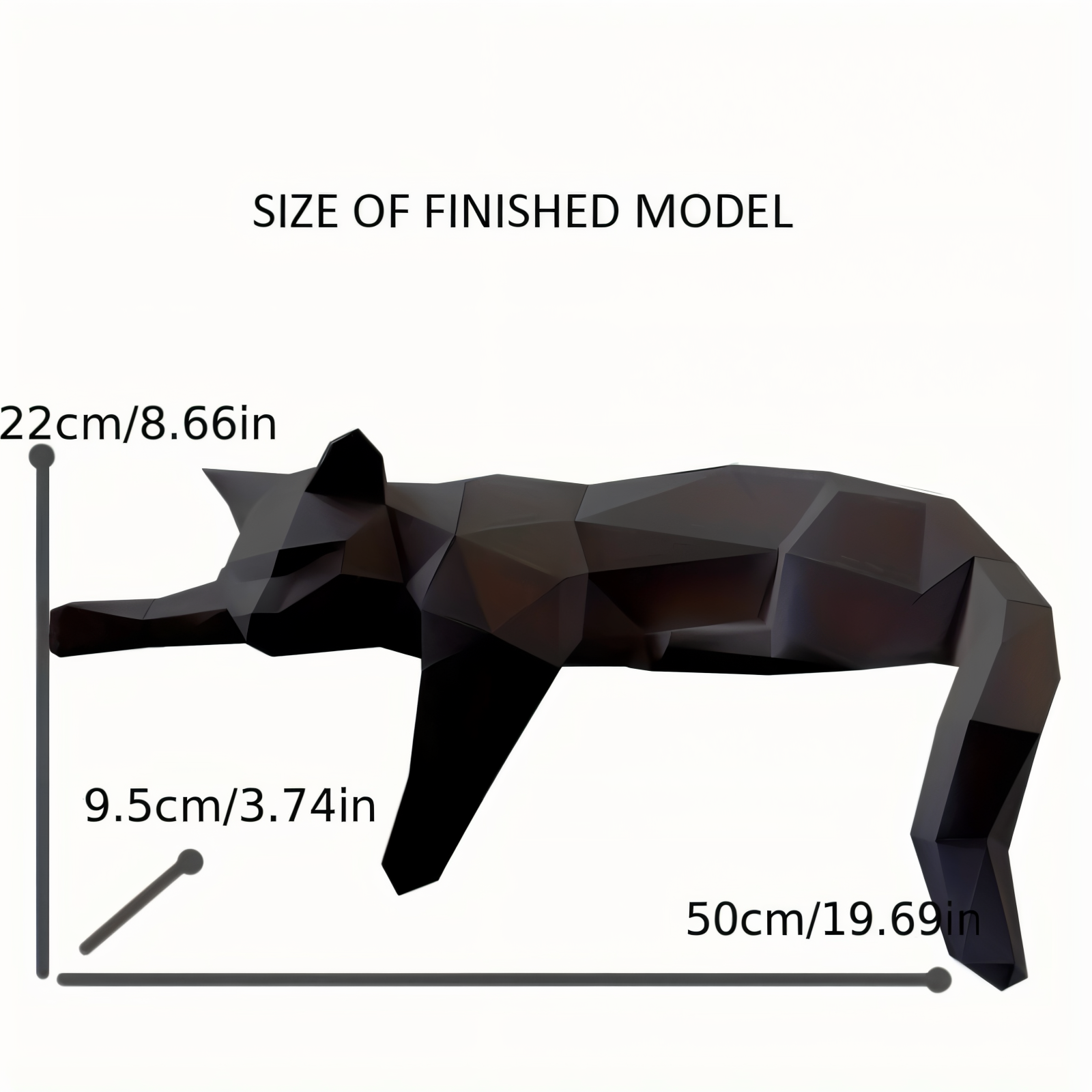 3D origami kat DIY dekoration til moderne indretning