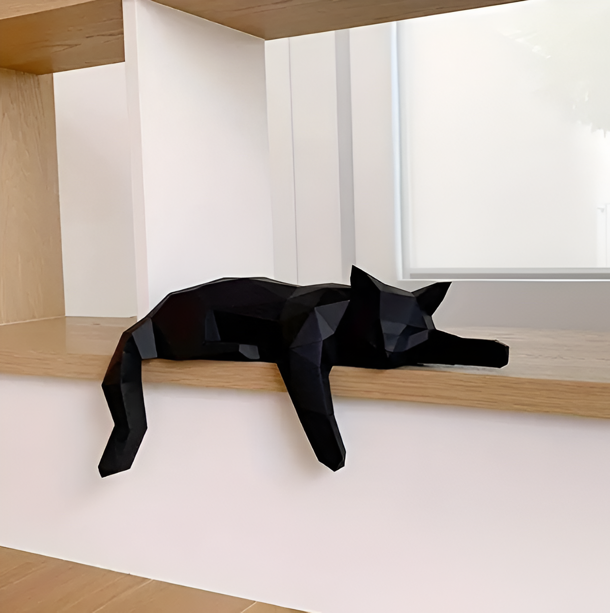 3D origami kat DIY dekoration til moderne indretning