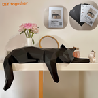 3D origami kat DIY dekoration til moderne indretning