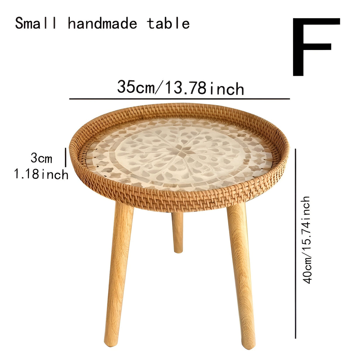 Scandinavische Bijzettafel Met Driepoot Ontwerp Voor Compacte Woonruimtes