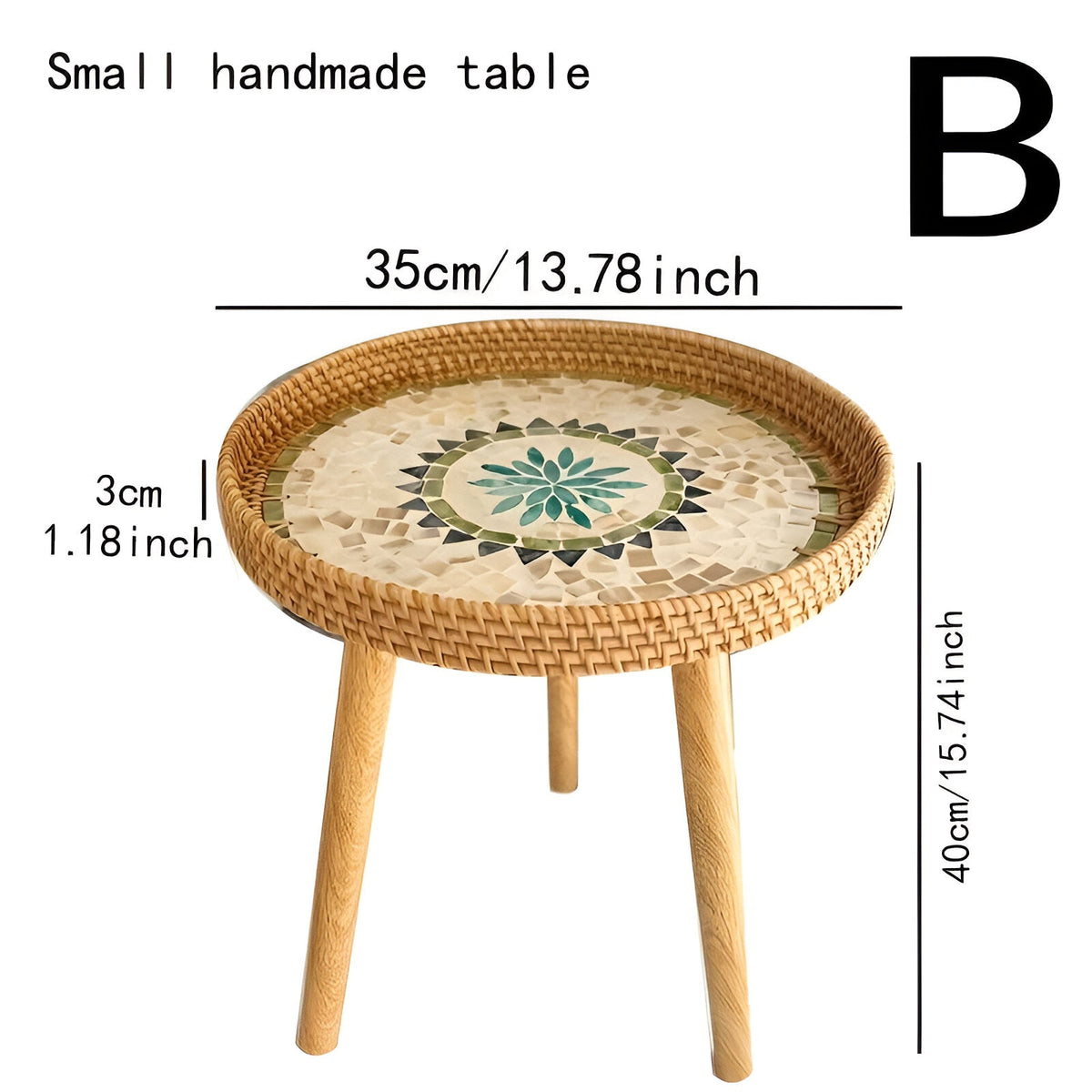 Scandinavische Bijzettafel Met Driepoot Ontwerp Voor Compacte Woonruimtes