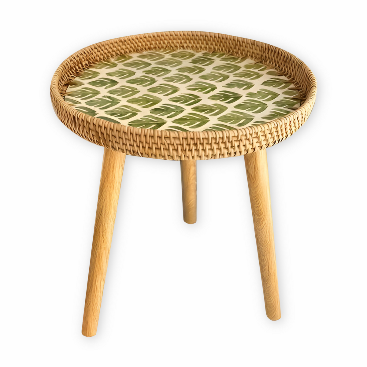 Scandinavische Bijzettafel Met Driepoot Ontwerp Voor Compacte Woonruimtes