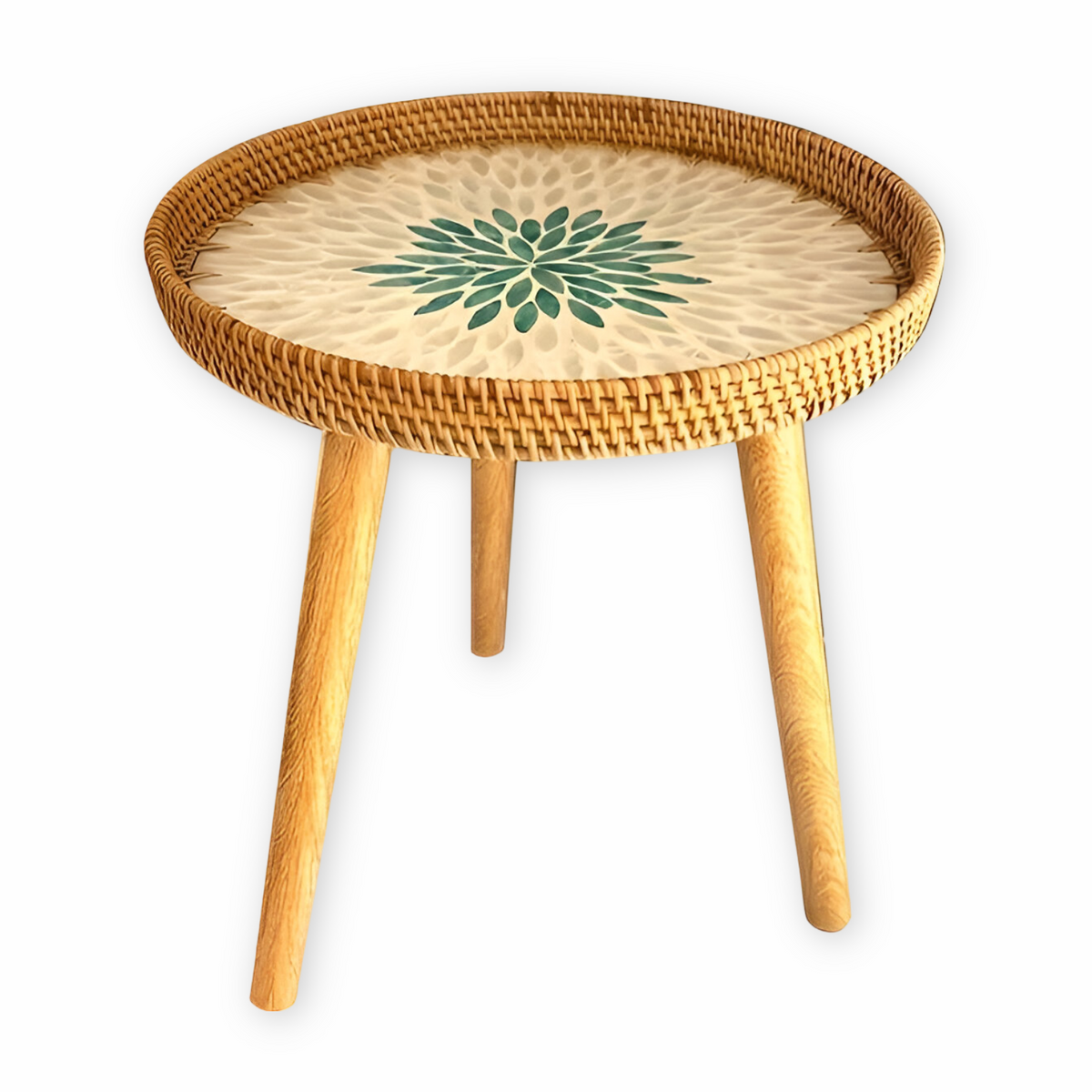 Scandinavische Bijzettafel Met Driepoot Ontwerp Voor Compacte Woonruimtes