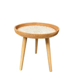 Scandinavische Bijzettafel Met Driepoot Ontwerp Voor Compacte Woonruimtes
