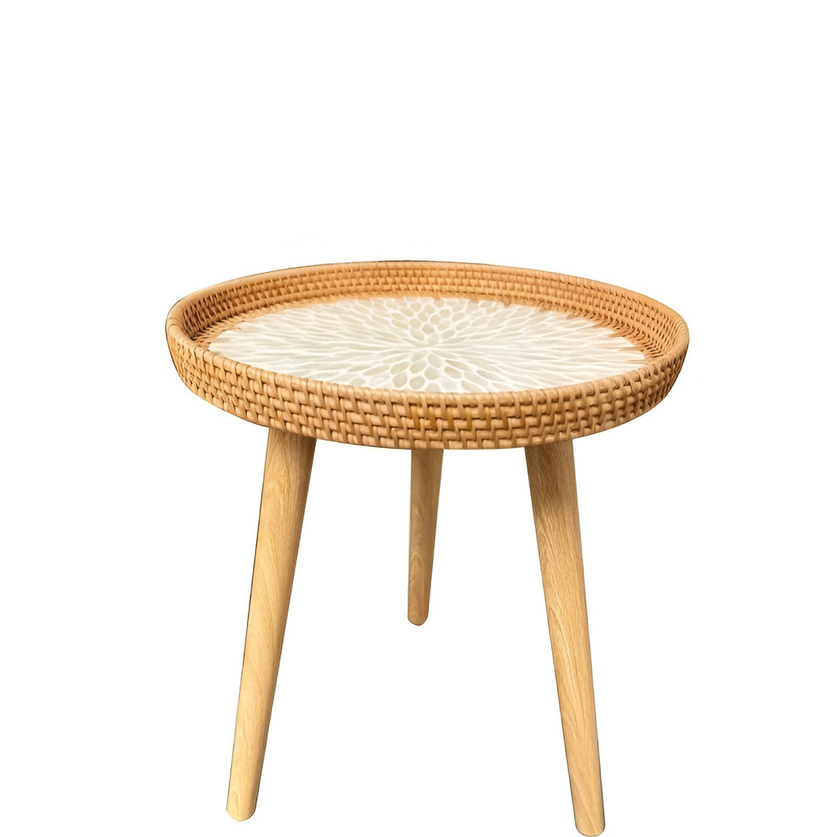 Scandinavische Bijzettafel Met Driepoot Ontwerp Voor Compacte Woonruimtes